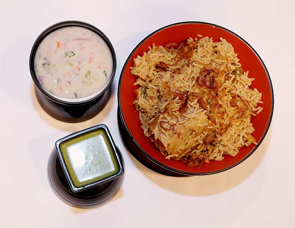 Fragrant biryani rice